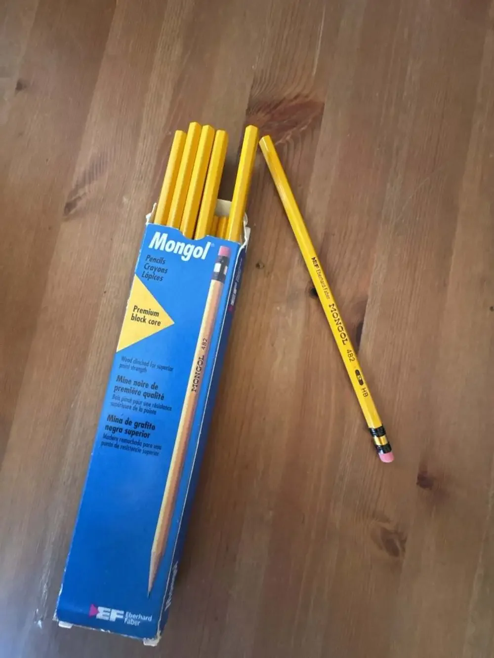 Eberhard Faber Mongol 482 No. 2 HB Wood Pencils with Original Box | 11 Pencils